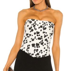 MIAOU x REVOLVE Peri Corset in Dalmatian XS NWOT